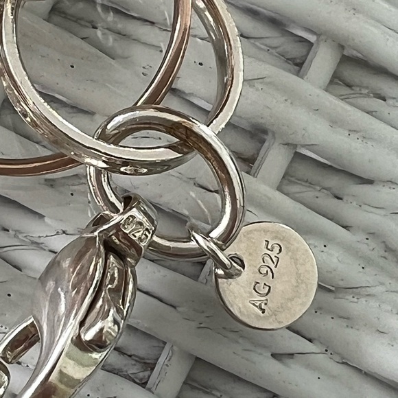 Tiffany & Co. 1837 Rubedo Silver Interlocking Circles Bracelet with pouch + box - Picture 7 of 10